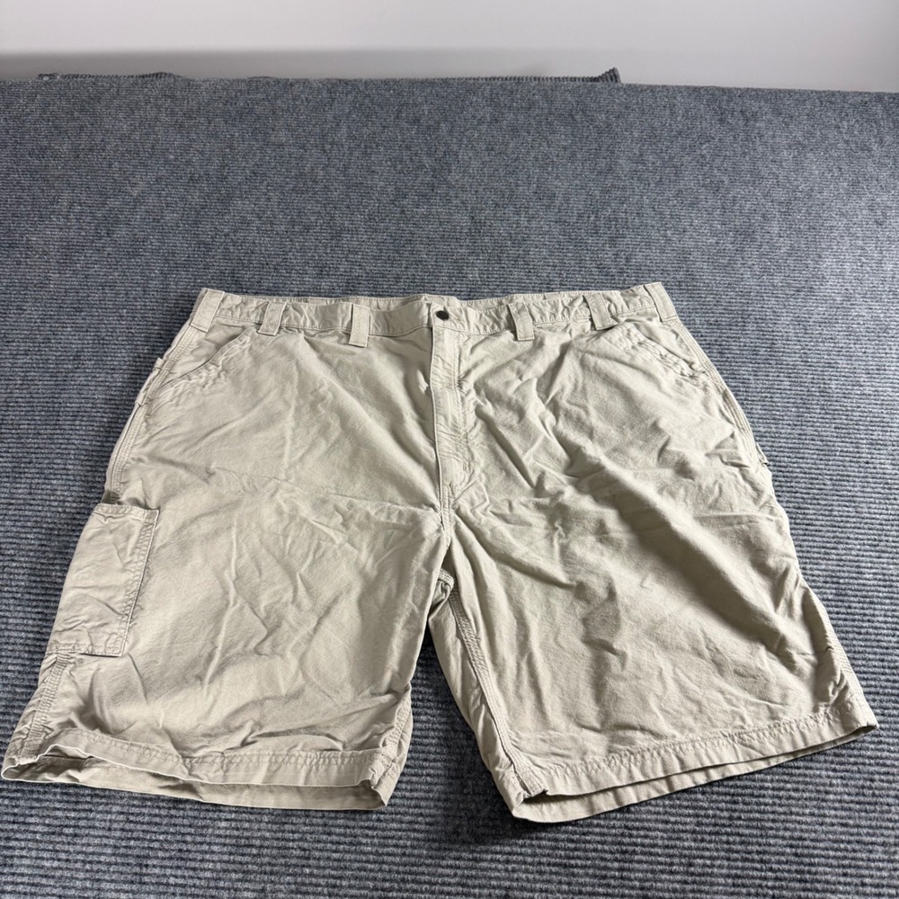 Carhartt B147 TAN Mens 50 Original Fit Canvas Carpenter Work Shorts Tan Cotton